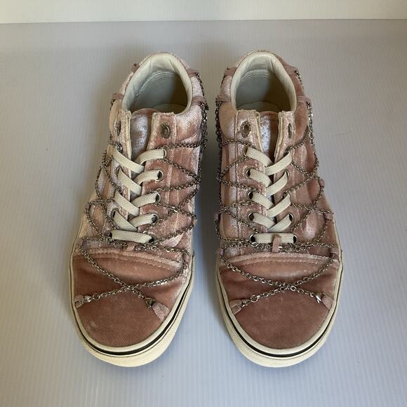 Vans x Sandy Liang Pink Velvet Chain Sneakers • Women’s US 6 • Limited Edition - Picture 5 of 10